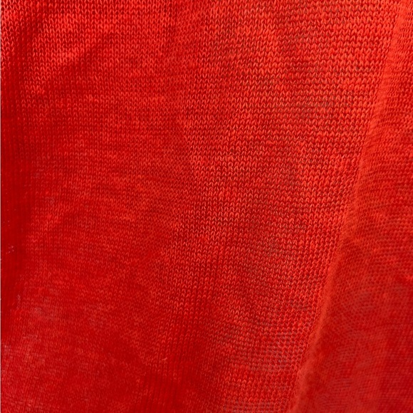 Eileen Fisher Women’s Size Petite Small Linen Knit Open Shrug Red/Orange - Picture 2 of 7